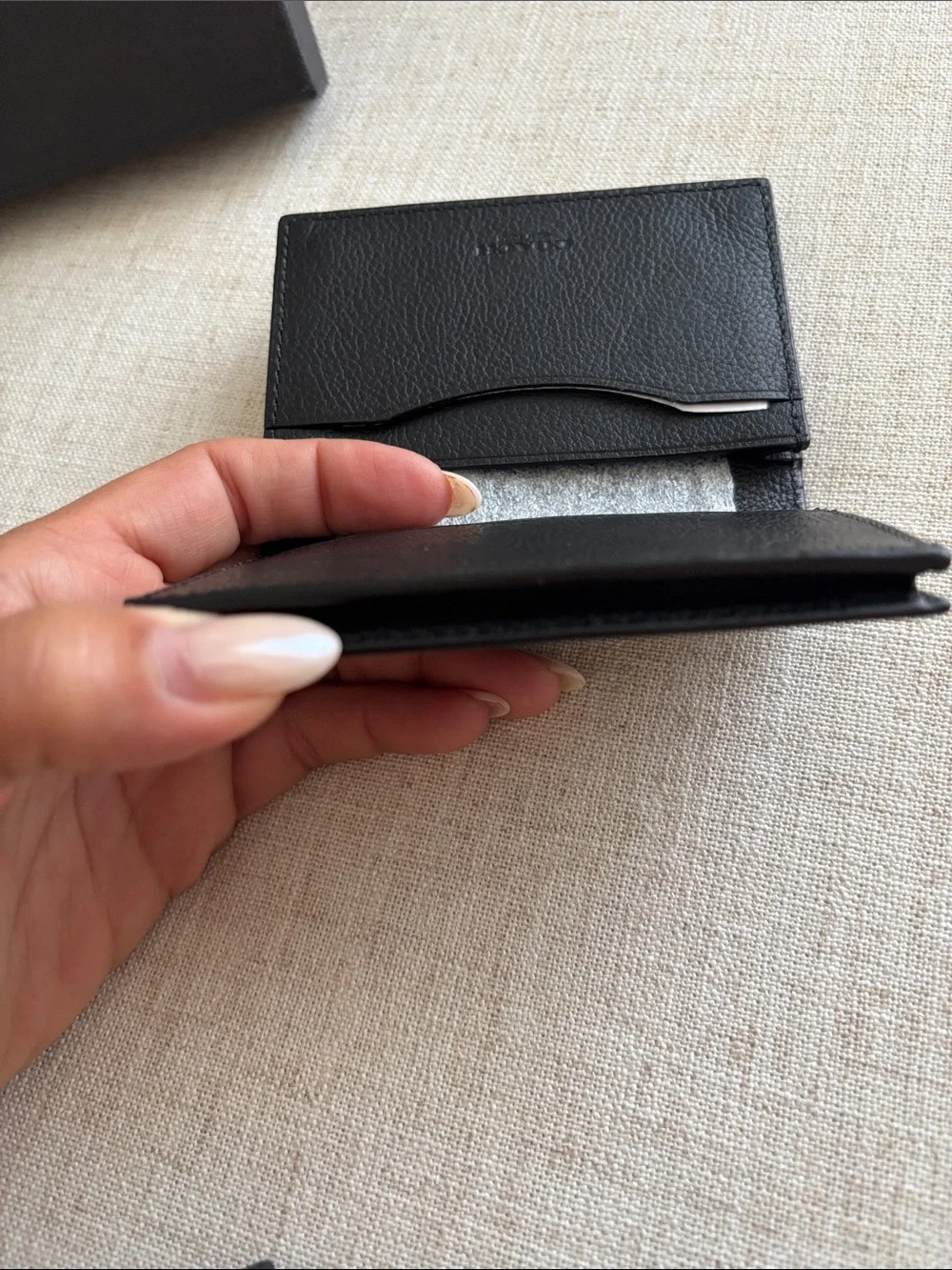 Coach Black Pebbled Leather Card & Key Wallet
